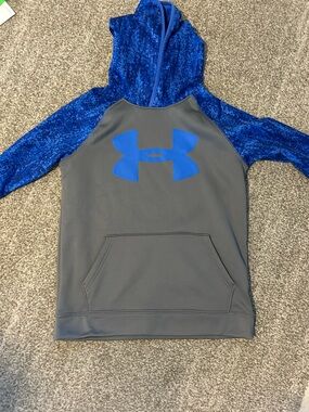 Underarmer boys large Kids' Blue & Gray Hooded Sweatshirt